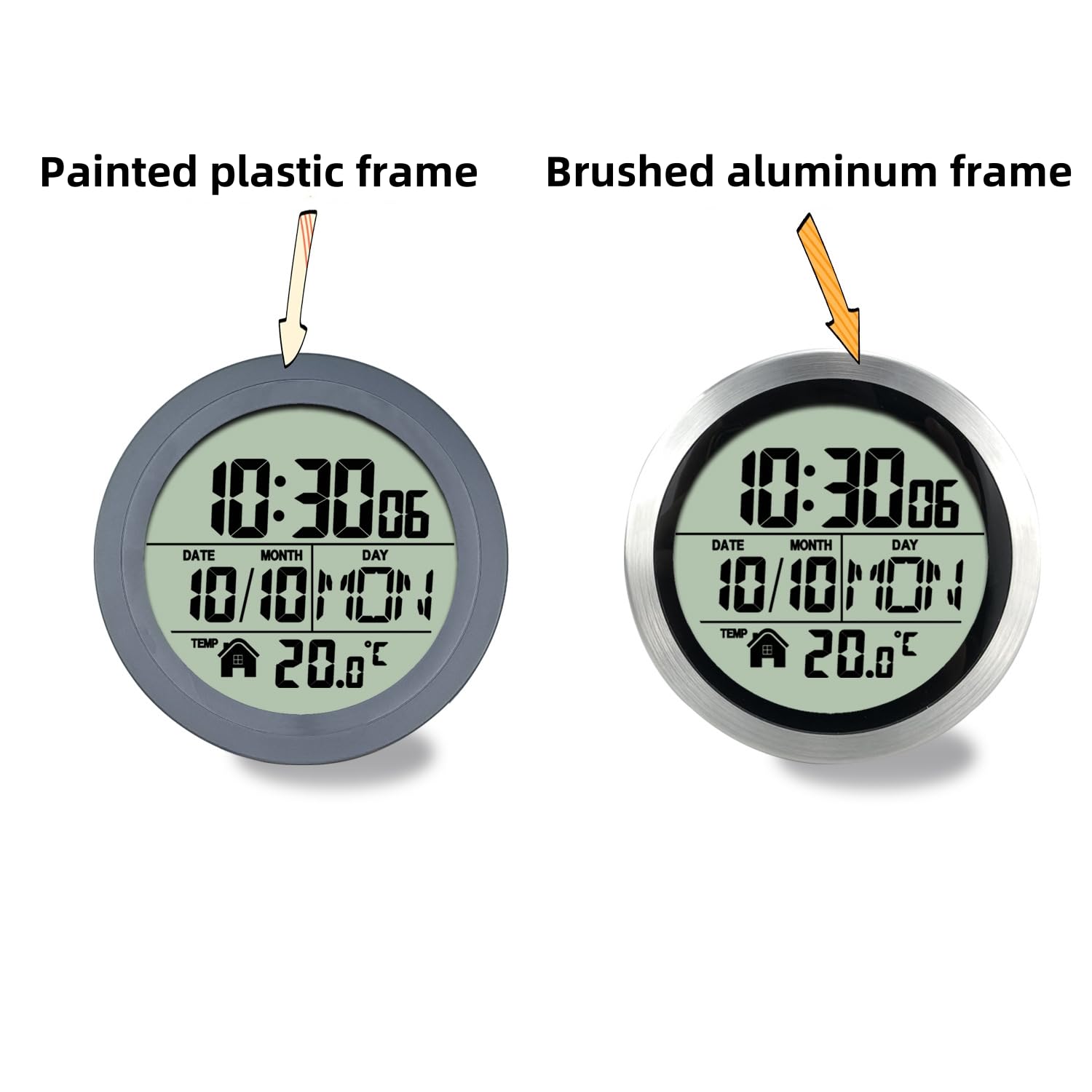 Reloj Digital de Ducha con Pantalla LCD, Impermeable Decoración de Pared Silenciosa, Ventosa con 4 Ventosas, Muestra la Hora Temperatura Fecha Día de la Semana para Baño Dormitorio