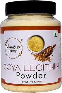 Flavour Drum Soya Lecithin Powder (7oz / 200g) | Plant-Based Emulsifier for Baking, Chocolates & Cooking