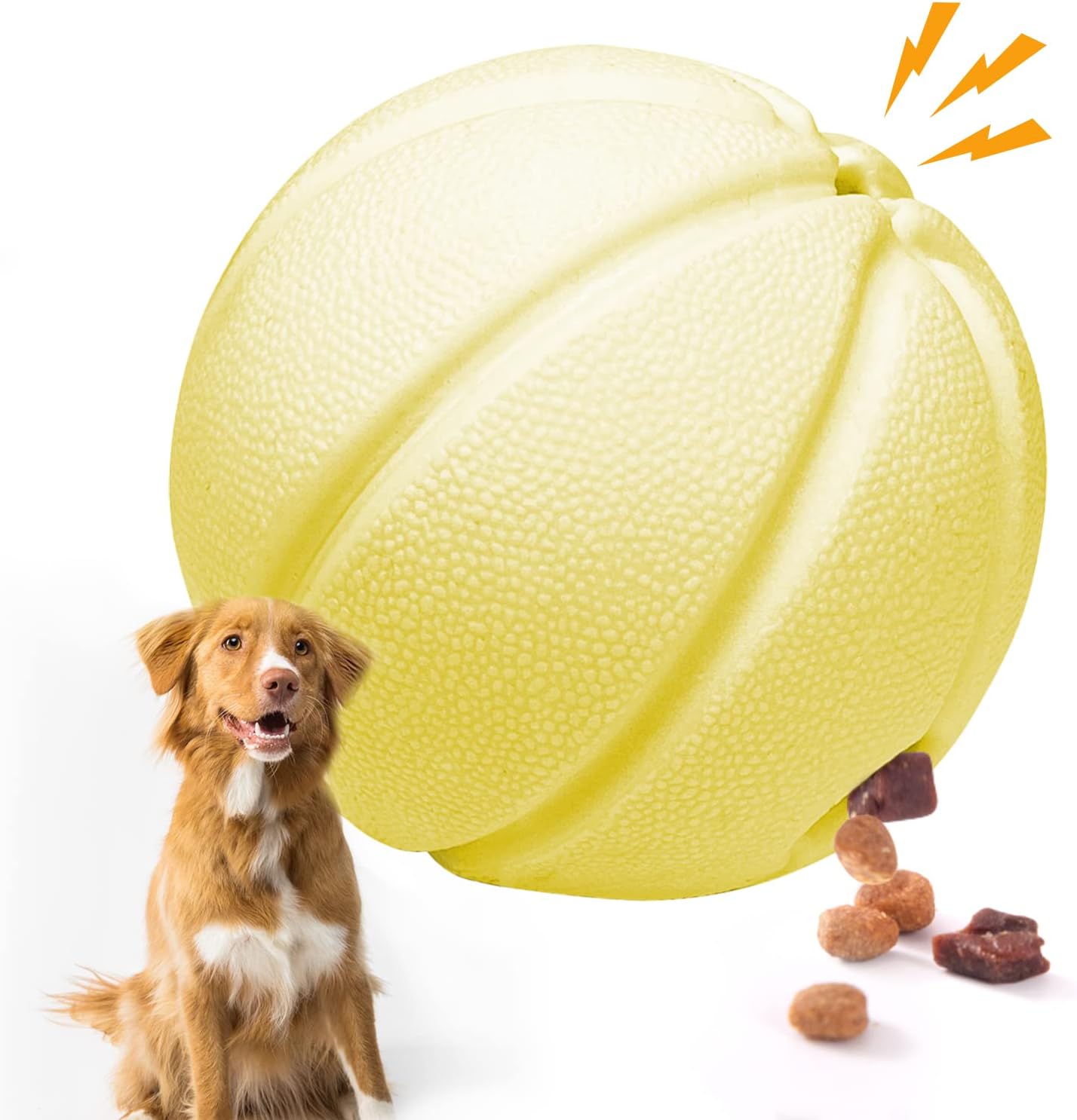 LIEVUIKEN Squeaky Dog Balls, Indestructible Durable Rubber