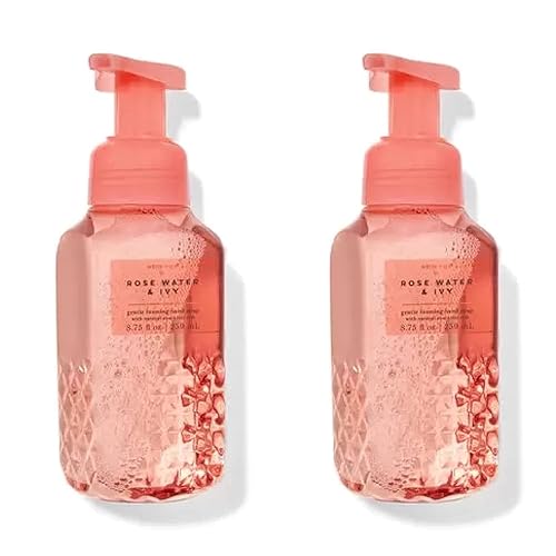 Bath and Body Works Rose Water & Ivy Jabón de manos suave espumoso de 8.75 onzas, paquete de 2 unidades (agua rosa e hiedra)