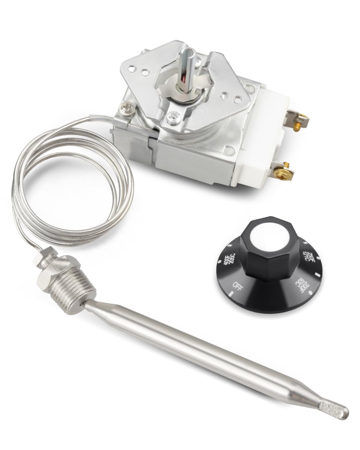 Photo 1 of RX-2-24 Thermostat for Deep Fryer Fit for ADCRAFT, for Gas Fryer Adcraft Atosa 301030004 Robertshaw 5300-402, with 3/8" Mpt Stuff Box 200-400F
