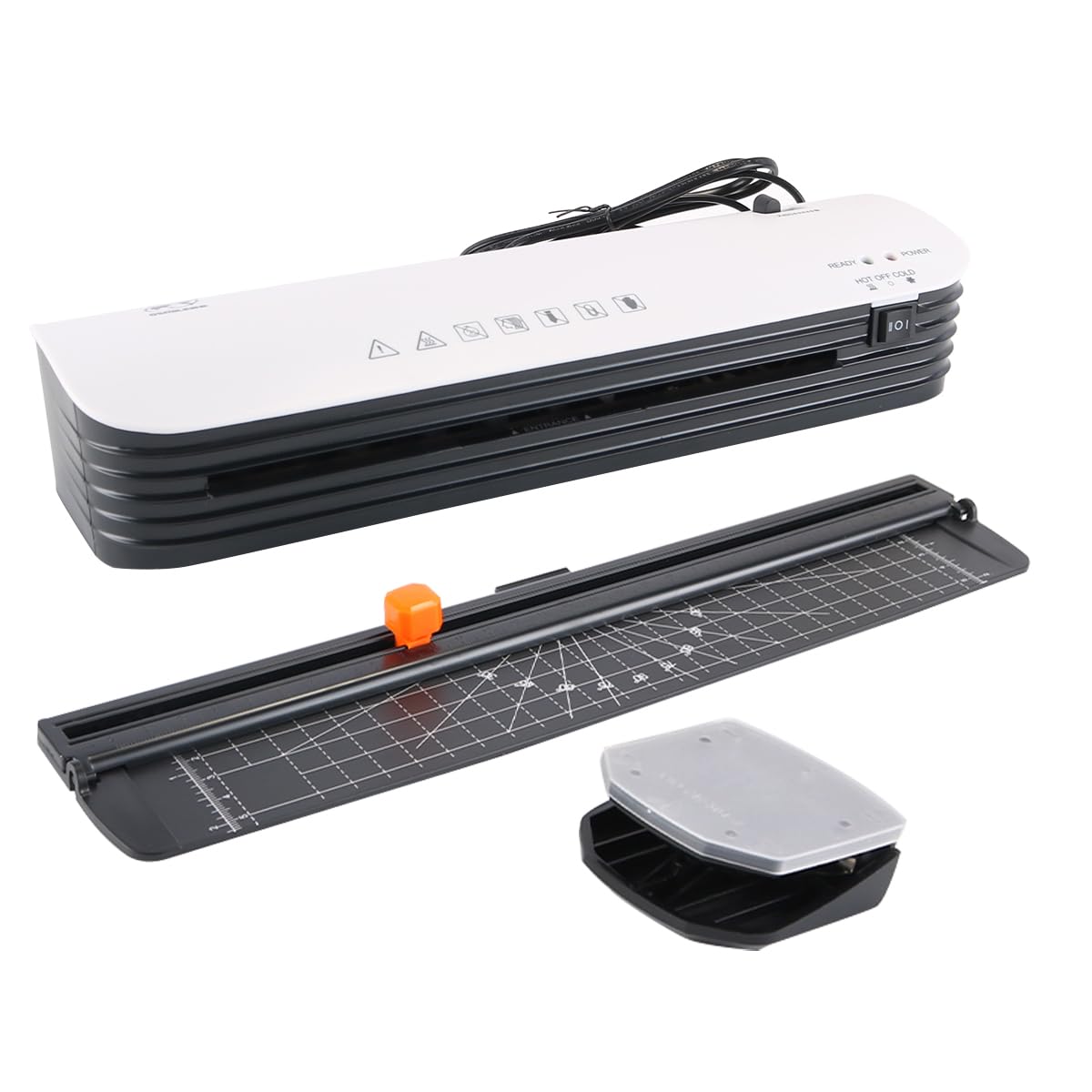 Laminator A4, 5 w 1, 13-calowa maszyna do laminowania na zimno i termicznie z obcinarką do papieru i zaokrąglarką rogów, szybkie nagrzewanie