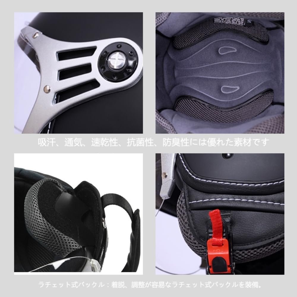 CIDS42 半帽 ヘルメット 自転車用 レトロ 四季 通気性 耐衝撃性 ハーフヘルメット