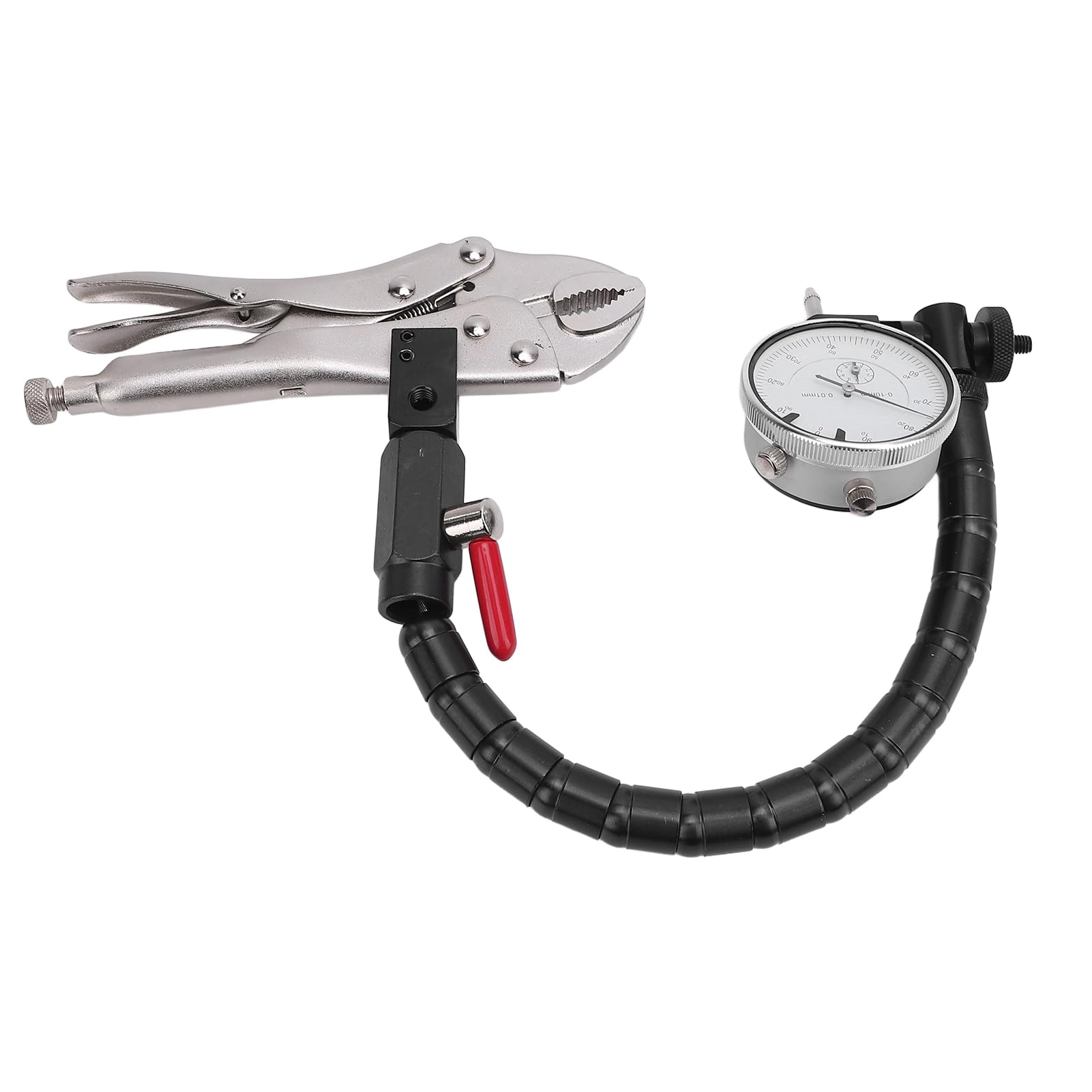 Juego de medidores de rotor de freno de disco: indicador de cuadrante de alta precisión para la medición de rotores de freno con soporte de brazo flexible de 360° y mecanismo de bloqueo seguro.