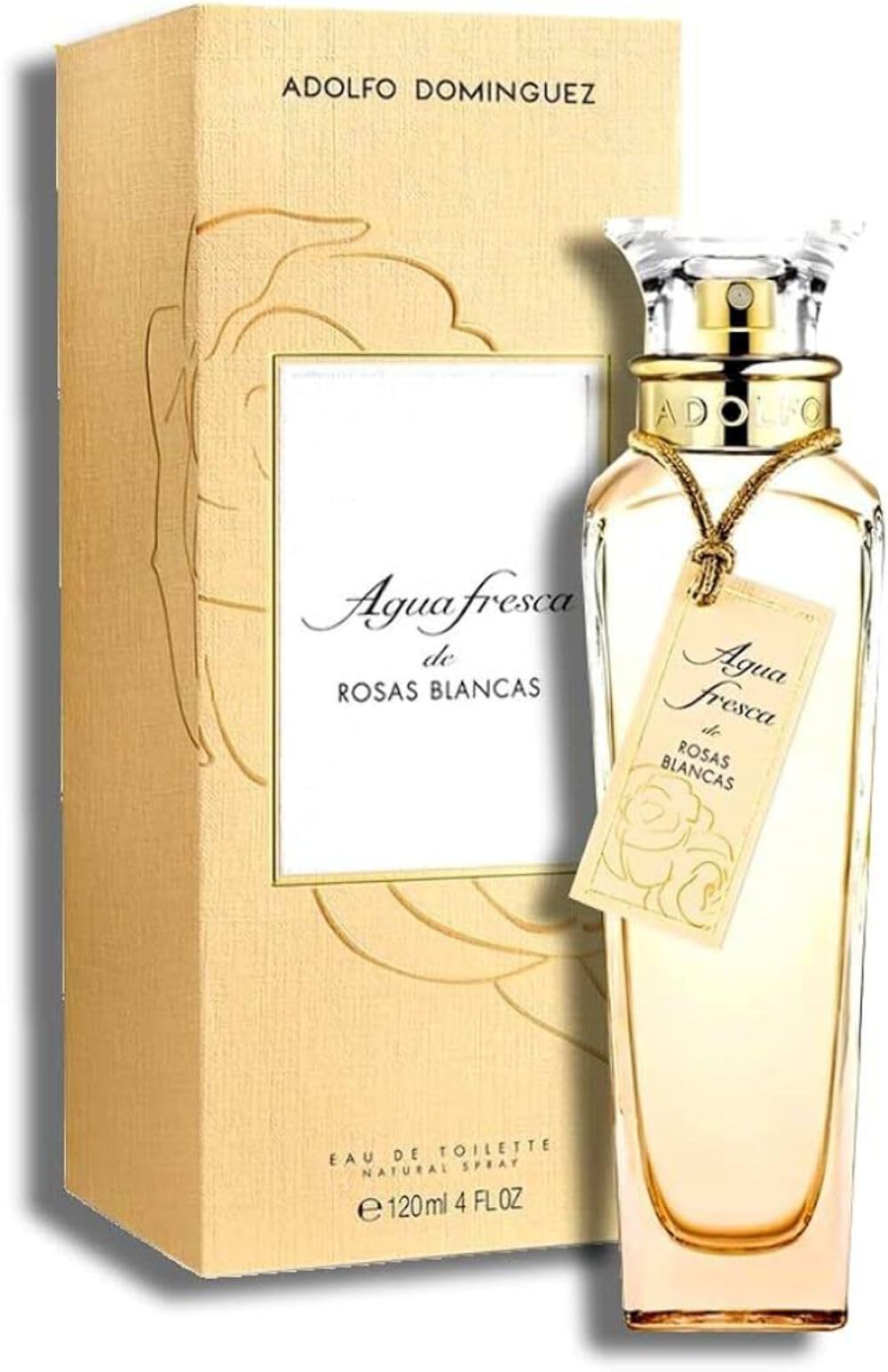 Adolfo Dominguez Agua Fresca de Rosas Blancas Agua de Tocador Vaporizador (10-13522),200 Ml