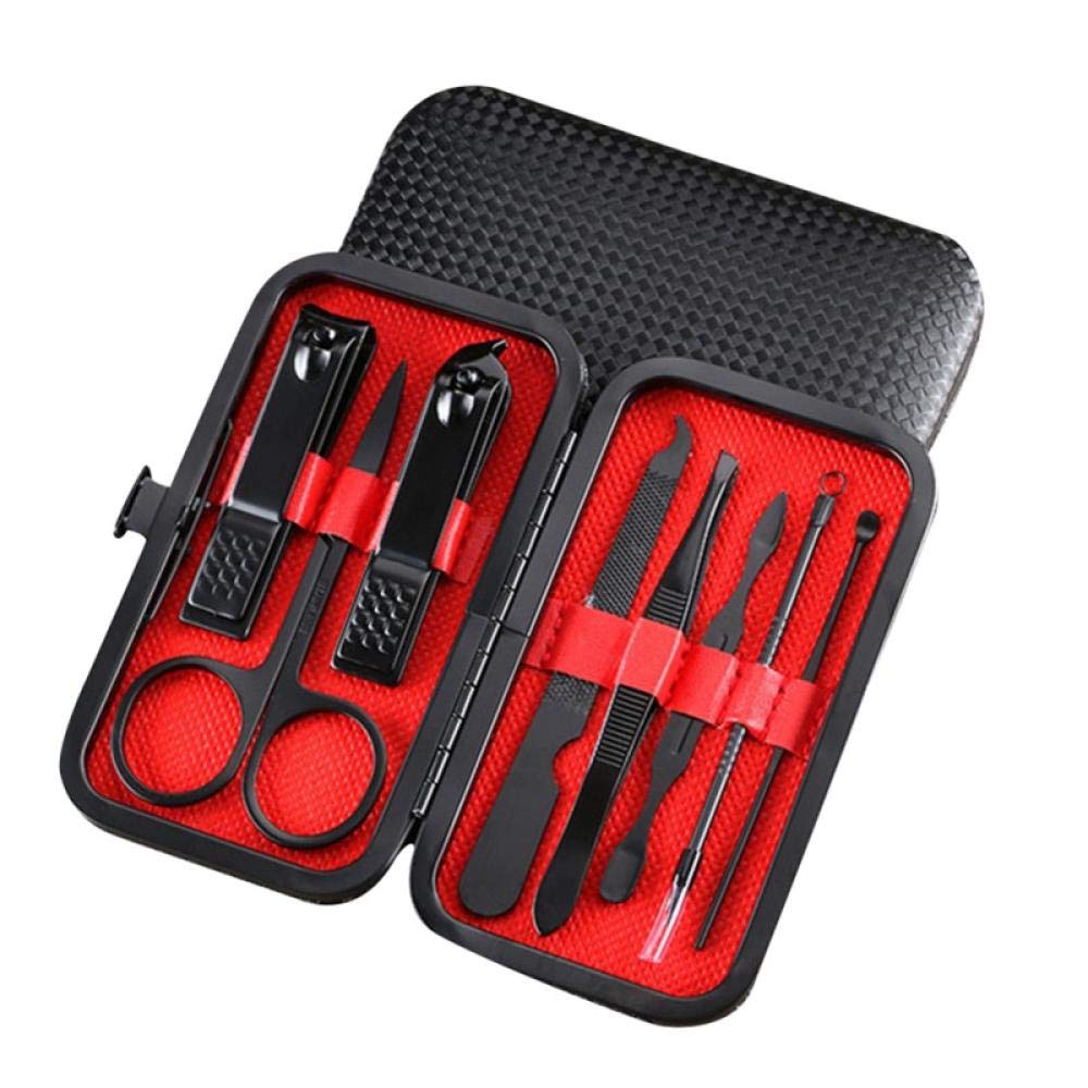 Set Manicure, Tagliaunghie Acciaio Inossidabile 7-18 pezzi Set di forbicine per manicure Tagliaunghie Earpick Kit per pedicure per toelettatura Uomo/Donna Tagliaunghie-rosso_set da 11 pezzi (rosso 8
