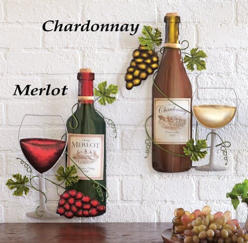 Wine Bottle Metal Wall Art