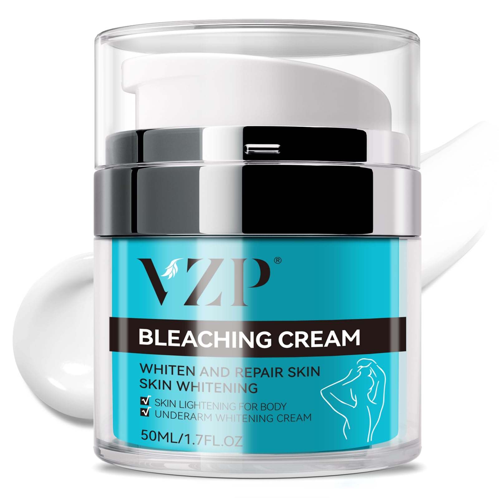 Skin Lightening Cream, Dark Spot Remover for Body Bleaching Cream for Intimate Areas & Body, Vitamin C Whitening for Underarms, Knees, Elbows, Inner Thighs, Bikini Line (1.7 Fl Oz)