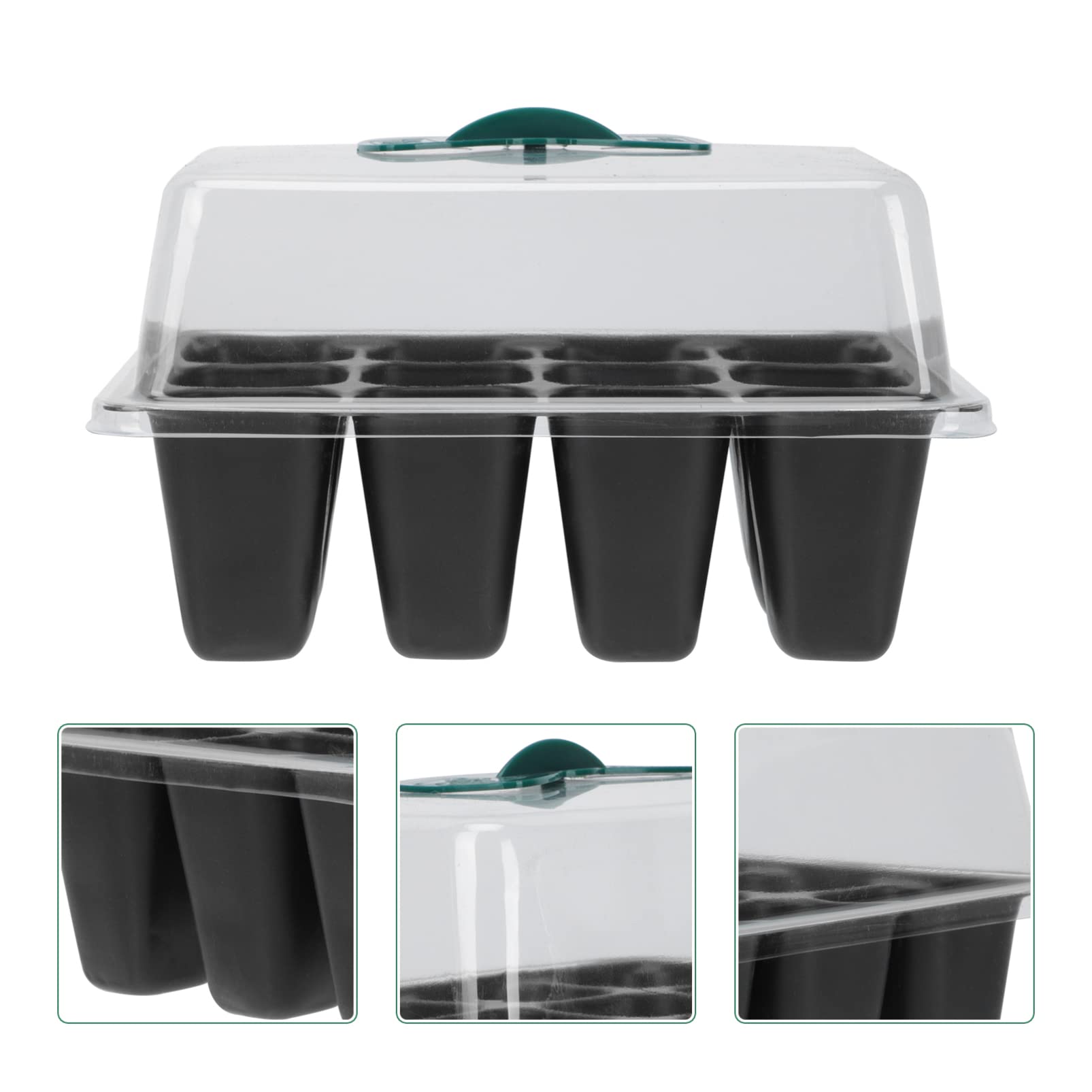 BESTonZON 2 Set Vassoio per Piantine con Contenitore per Germinazione con per Microgreens E Insalate 3 Pezzi*2