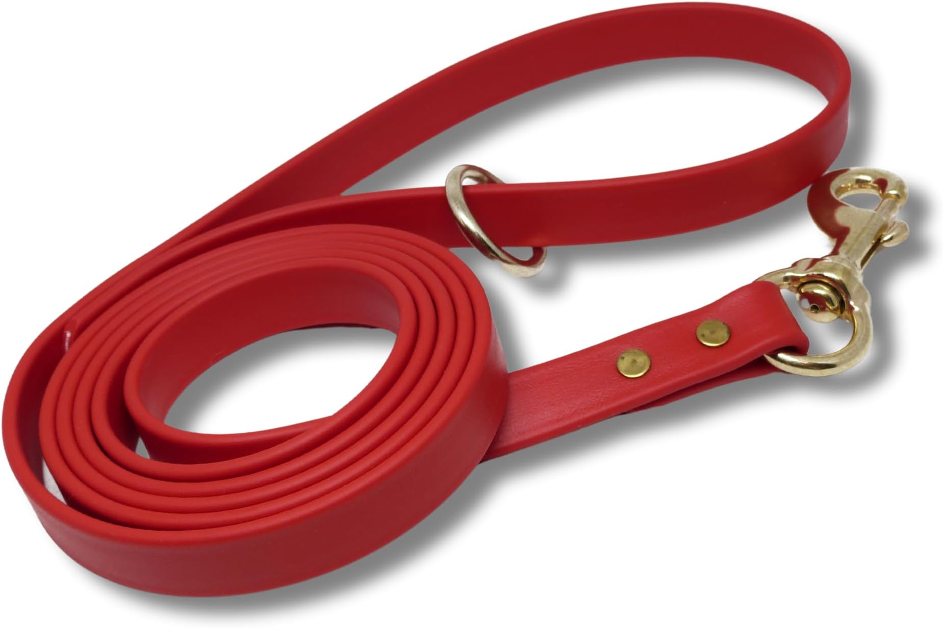 Gummy K9 Dog Leash, Biothane, Dog Training Leash, Made in The USA, 6 Feet, Various Sizes & Colors (3/4, Red)