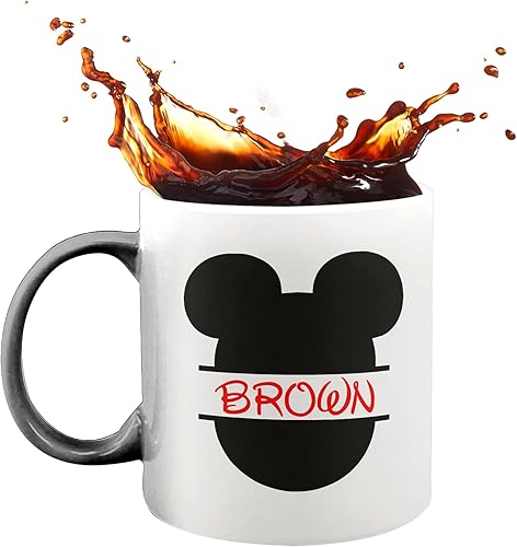 Miniatura 9 de Juego de tazas de café MM Head Custom Parejas Names Mug Head Mouse tazas de café para mujeres, compromiso, aniversario, boda, pareja para él y ella