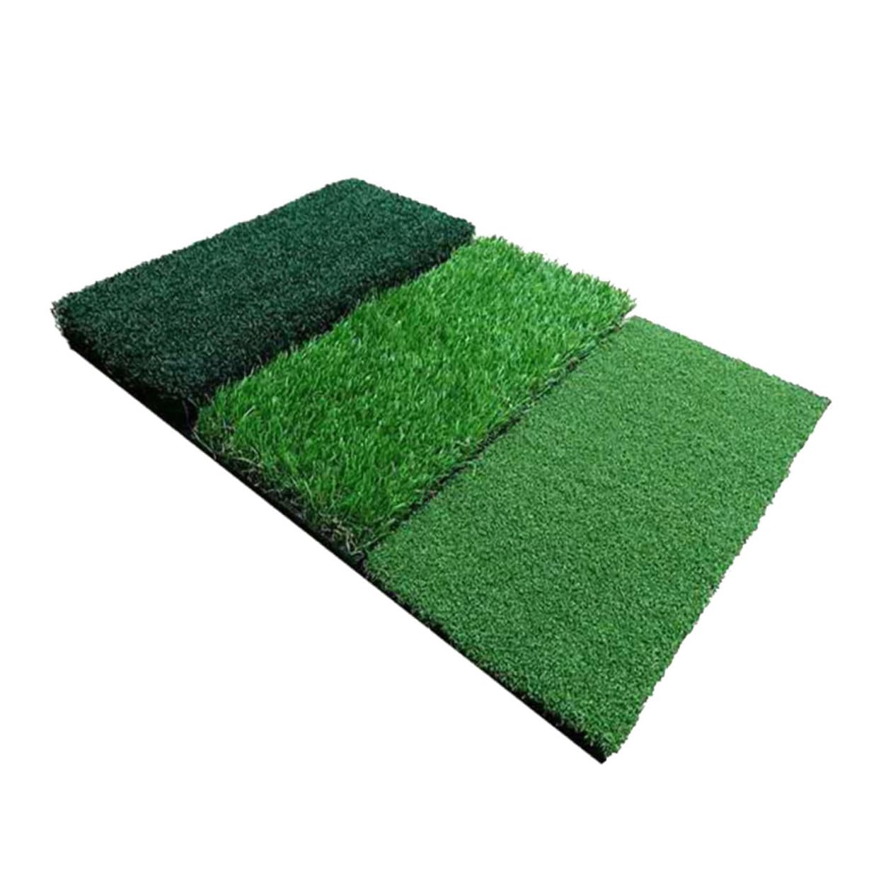 Kisangel 1pc Portable Golf Hitting Mat for Indoor and Outdoor Use Combined Long and Short Grass Training Pad Practice Equipment for Beginners and Advanced Players Durable and Easy to Up