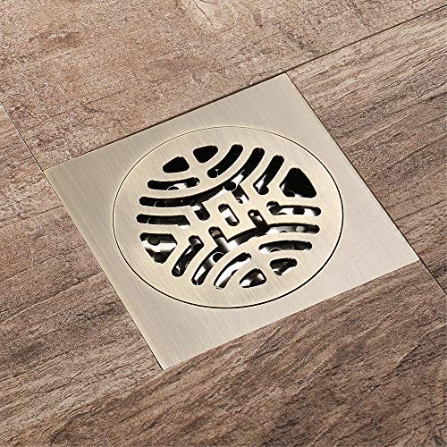 Penao Scarico a Pavimento in Rame Grande quantità di Scarico a Pavimento, Deodorante, a Prova di Insetti e Scarico Anti-Acqua, 100mmx100mm