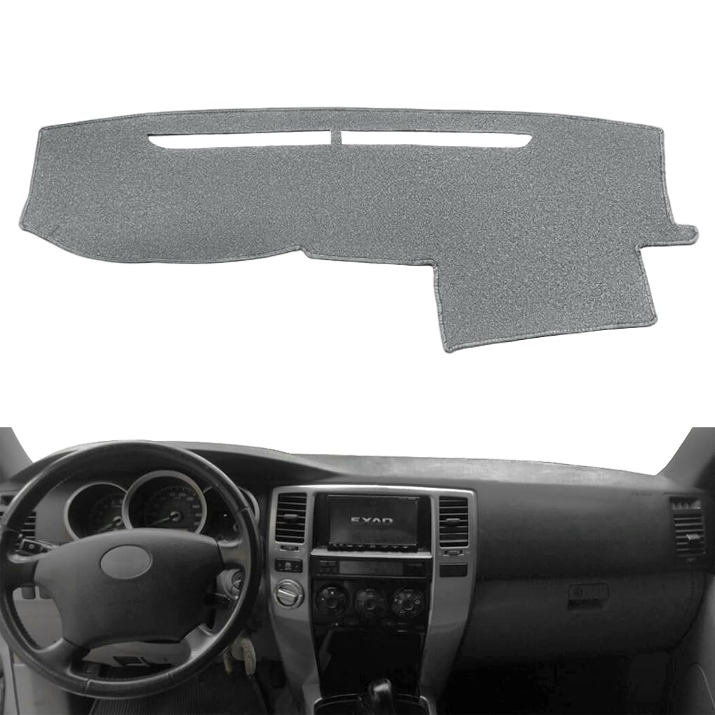 Dashboard Cover Dash Cover Mat Pad Carpet Custom Fit for Toyota 4Runner 2003 2004 2005 2006 2007 2008 2009 Without Dash Speaker (Dark Gray) Y17