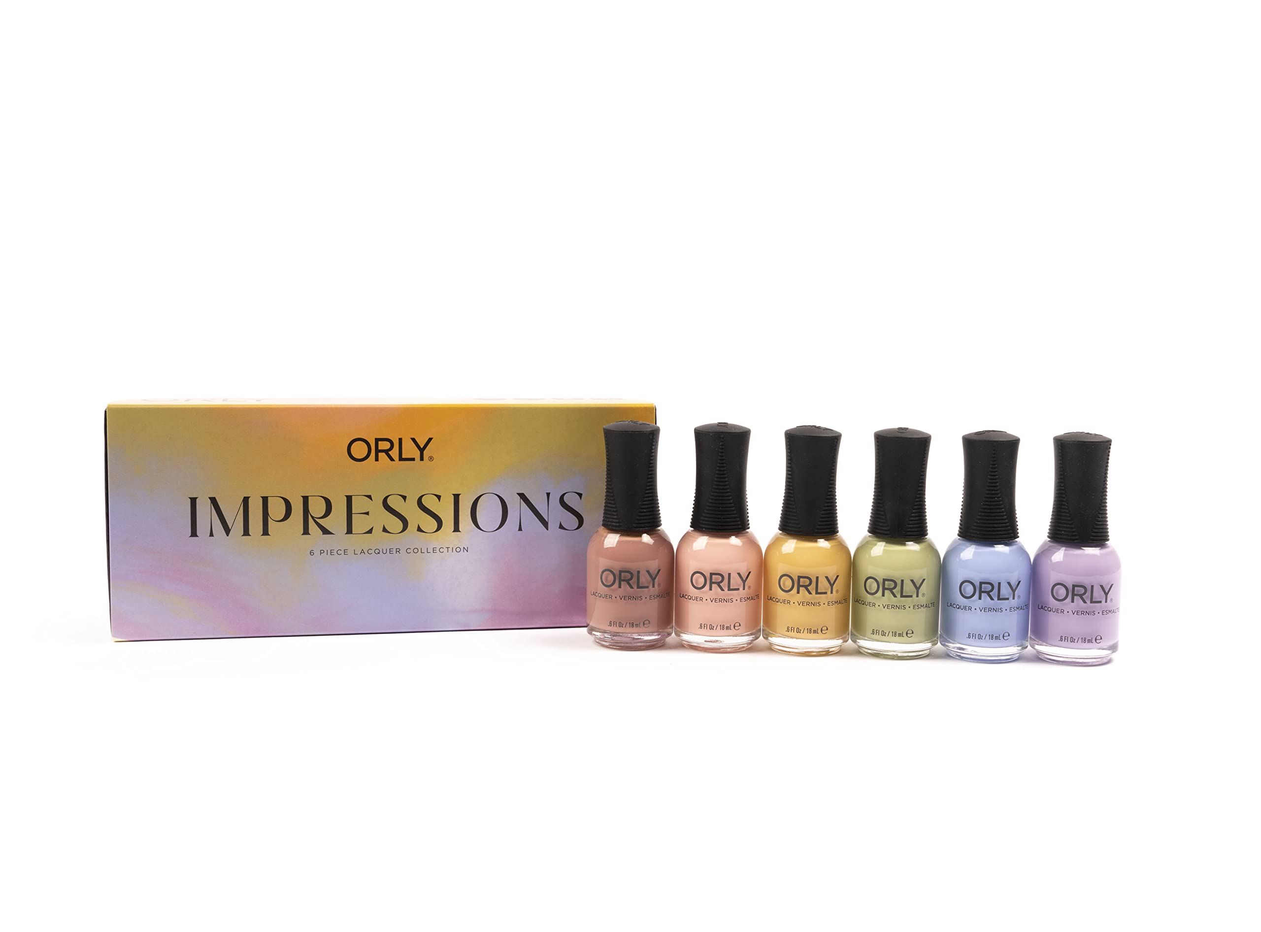 ORLY IMPRESSIONS 6 PIX Kollektion • 6 Nagellacke im Set • Limitierte Farbkollektion • Hochglänzendes Finish • Schnelltrocknend • Vegan & Tierversuchsfrei • Professionelle Qualität