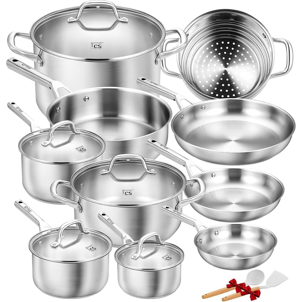 KOCH SYSTEME CS Stainless Steel Cookware Set 17 Piece