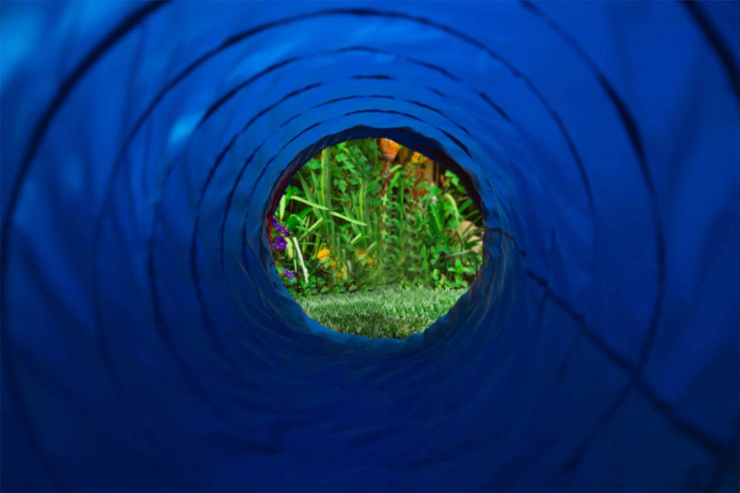 Pacific Play Tents 20513 Kids 9-Foot Institutional Crawl Play Tunnel, 9' x 22" Diameter, Blue/Red - Image 5