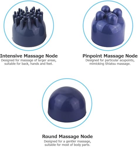 Miniatura 5 de Daiwa Masajeador de percusión Felicity Electric de mano de cuerpo completo de doble cabeza, masaje de golpeteo  Doble tapper 3 nodos intercambiables