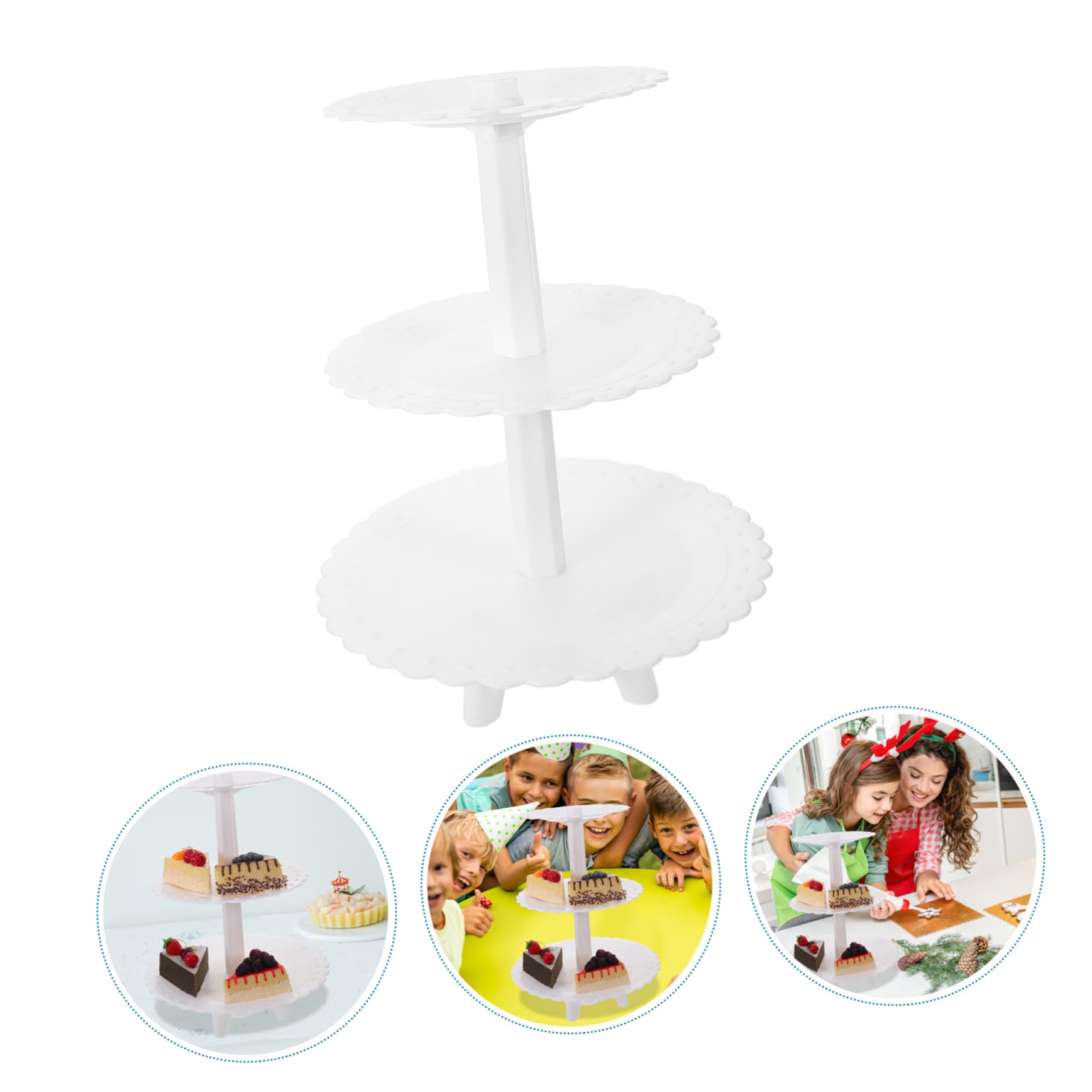 Cabilock Cake Stand Versatile Dessert Holder for Weddings Parties Capacity Cupcake Display Elegant Tabletop Showcase for Cookies Macarons More