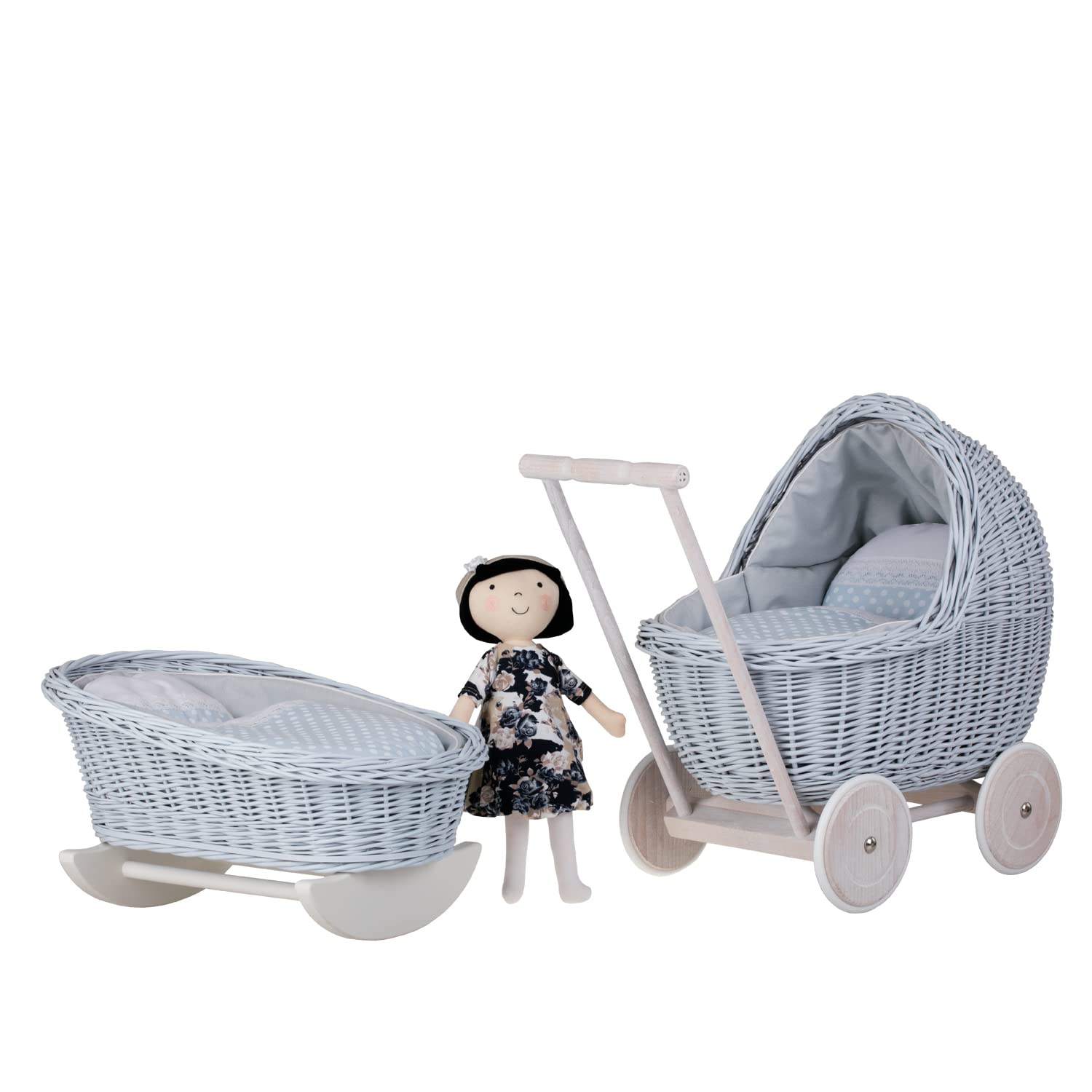 Poussette en osier 3 en 1 pour bébé, chariot Buggy, panier en rotin Poussette en osier 3 en 1 pour bébé, chariot Buggy, panier en rotin