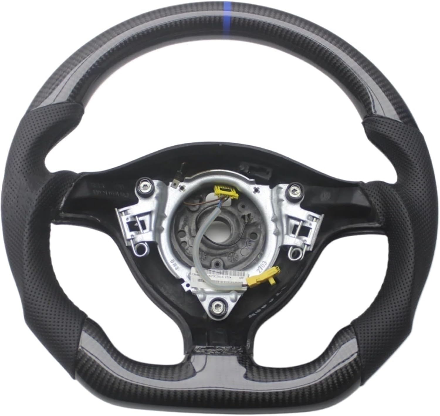 Replacement For VW Golf 4 Mk4 GTI 1997-2002 Leather Carbon Fiber Steering Wheel Car Accessories(Red)