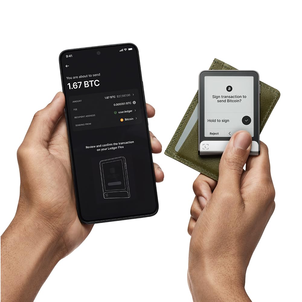 Ledger Flex + Folio - Signer cripto con Pantalla táctil - Gestiona de Forma Segura Tus Activos Digitales y tu Identidad Desde la App Ledger Wallet