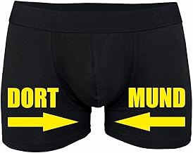 Spaß Kostet Men's Boxer Shorts Funny Sayings Dort Mouth Dortmund Motifs Yellow Black