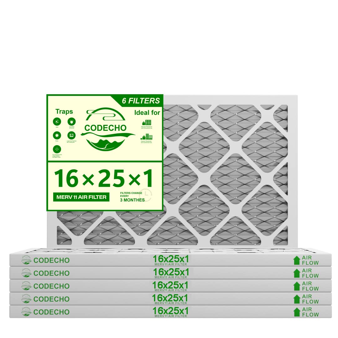 16x25x1 air filter furnace filter HVAC AC furnace air filters replacement  pleated air filte air conditioner filters vent filters for home ac filters - Main Image