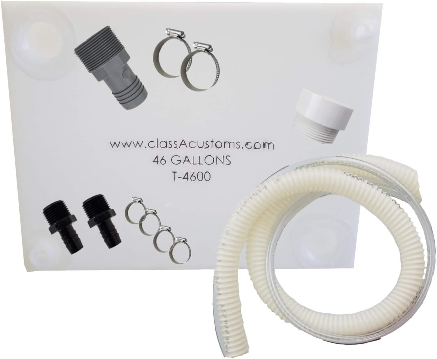Class A Customs | T-4600-BPK| 46 Gallon Fresh Water Tank & Plumbing Kit RV Concession