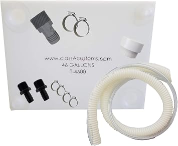 Class A Customs | T-4600-BPK| 46 Gallon Fresh Water Tank & Plumbing Kit RV Concession