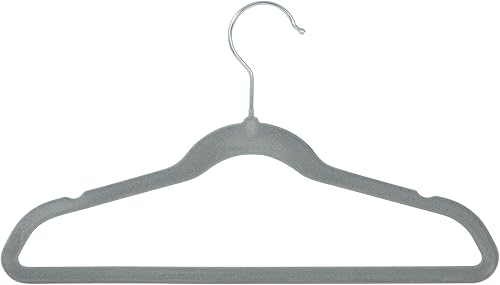 Miniatura 2 de Honey Can Do HNG-09299 - Paquete de 25 perchas antideslizantes de terciopelo para niños, color gris HNG-09299