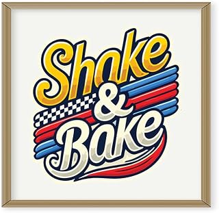 925 Mart (Unframed) (10x8 Inch) Wall Art Print Of Shake & Bake - Eco-Friendly Poster, Custom Decor for Home, Office, Bedroom, Bath Room, Living Room, Dining Room, Made in USA, Premium Quality Photo