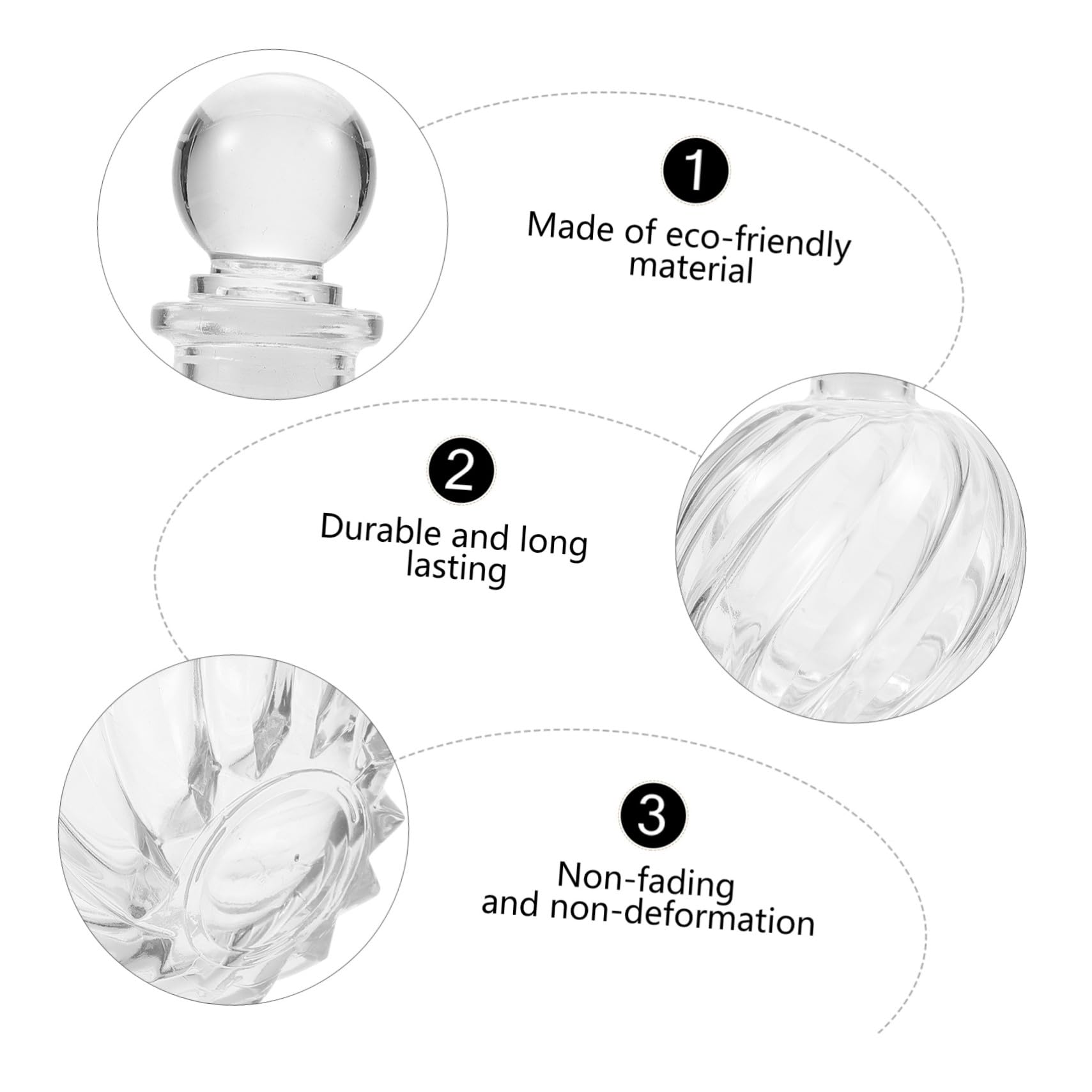 Ciieeo 2 Pezzi Bottiglie Diffusore in Vetro Ricaricabili per Aromaterapia e Decorazioni Casa Riutilizzabili con Angoli Arrotondati e Superficie Liscia per Profumare Ambienti Interni