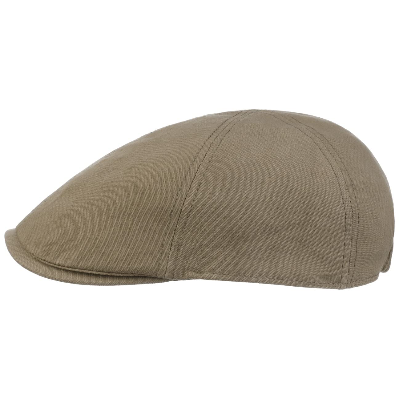 Lipodo Washed Cotton 6-Panel Flatcap 100% Cotton Washable Men Summer Olive