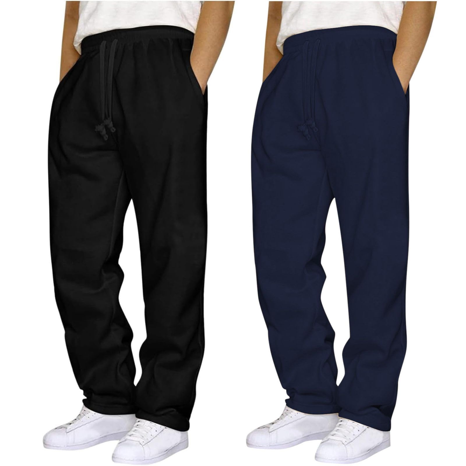 Męskie joggery wyprzedaż wyprzedaży, męskie spodnie dresowe joggery spodnie dresowe z otwartym obszyciem dresy męskie na co dzień odzież na siłownię spodnie z elastyczną talią dla mężczyzn UK szerokie