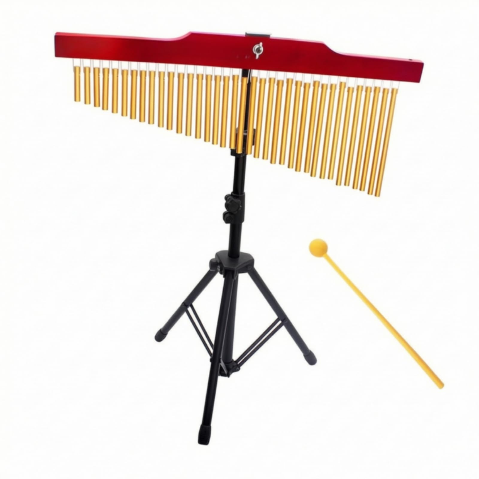 Campanelli a 36 Note Dorato Campanelli a Barra con Treppiede Professionale Wind Chime con Supporto per Scuole di Musica
