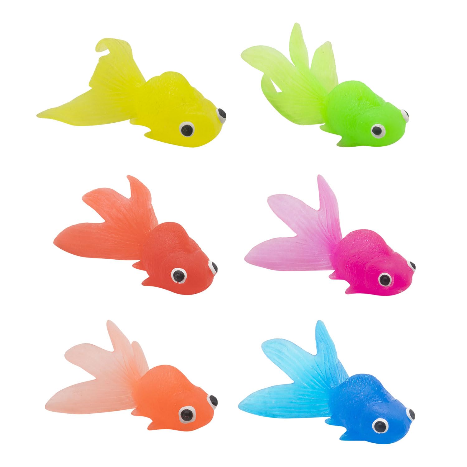 6pcs Artificial Aquarium Fishes Goldfish Toy Fake Fish Fish Tank Ornaments Artificial Moving Floating Goldfish for Fish Tank