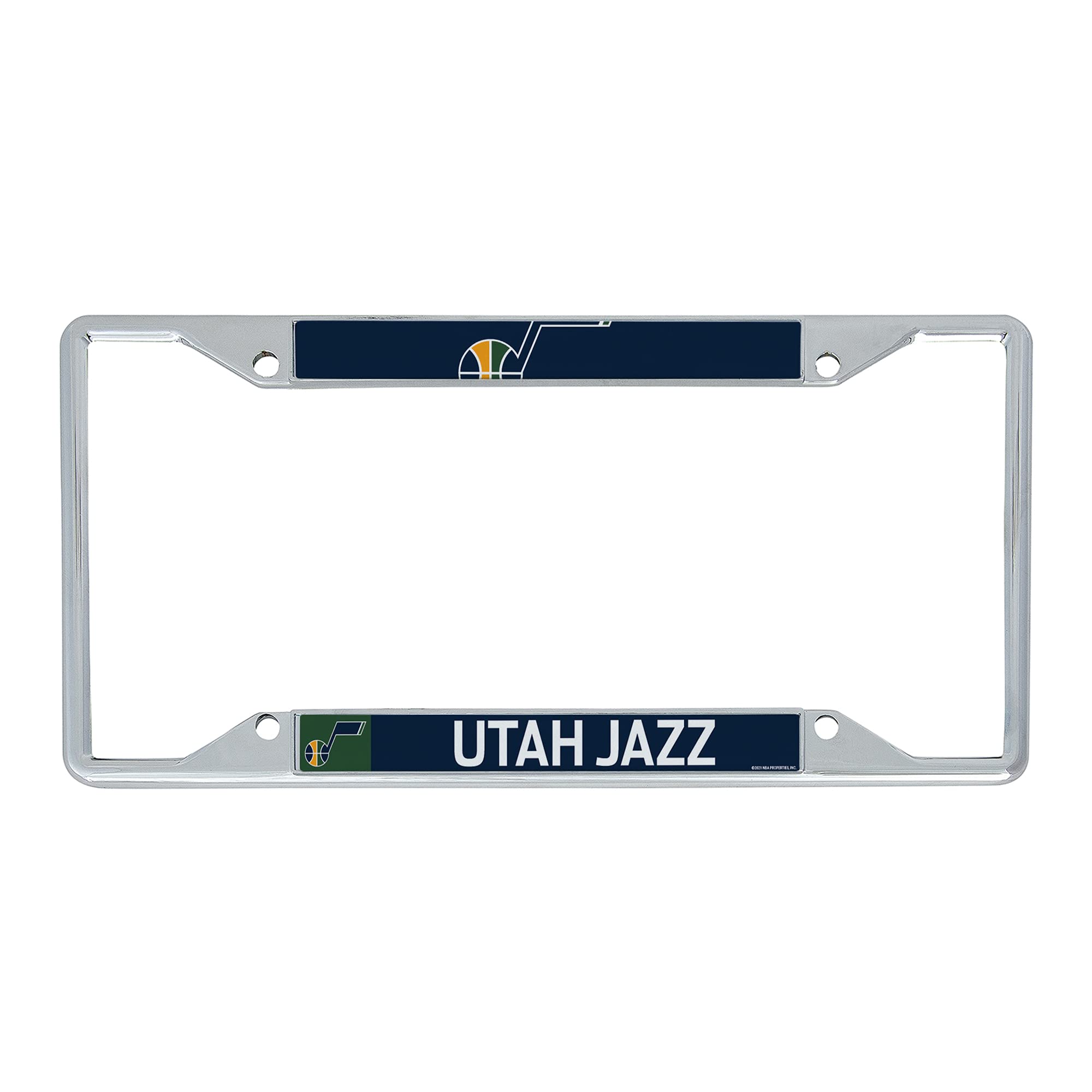 Desert Cactus Utah Jazz Car Accessories NBA Basketball Team Metal License Plate Frame for Front or Rear of Car (Up Close)