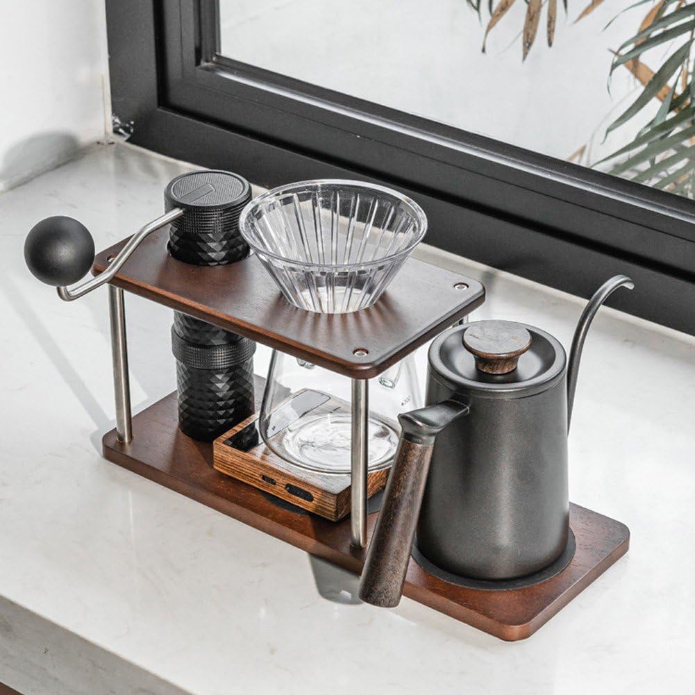 Mehrzweck-kaffeemühlen-aufbewahrungshalterung, Holz-tropfkaffeeständer, Tropfhalter, Holz-aufbewahrungsregal, Holz-kaffeezubehör