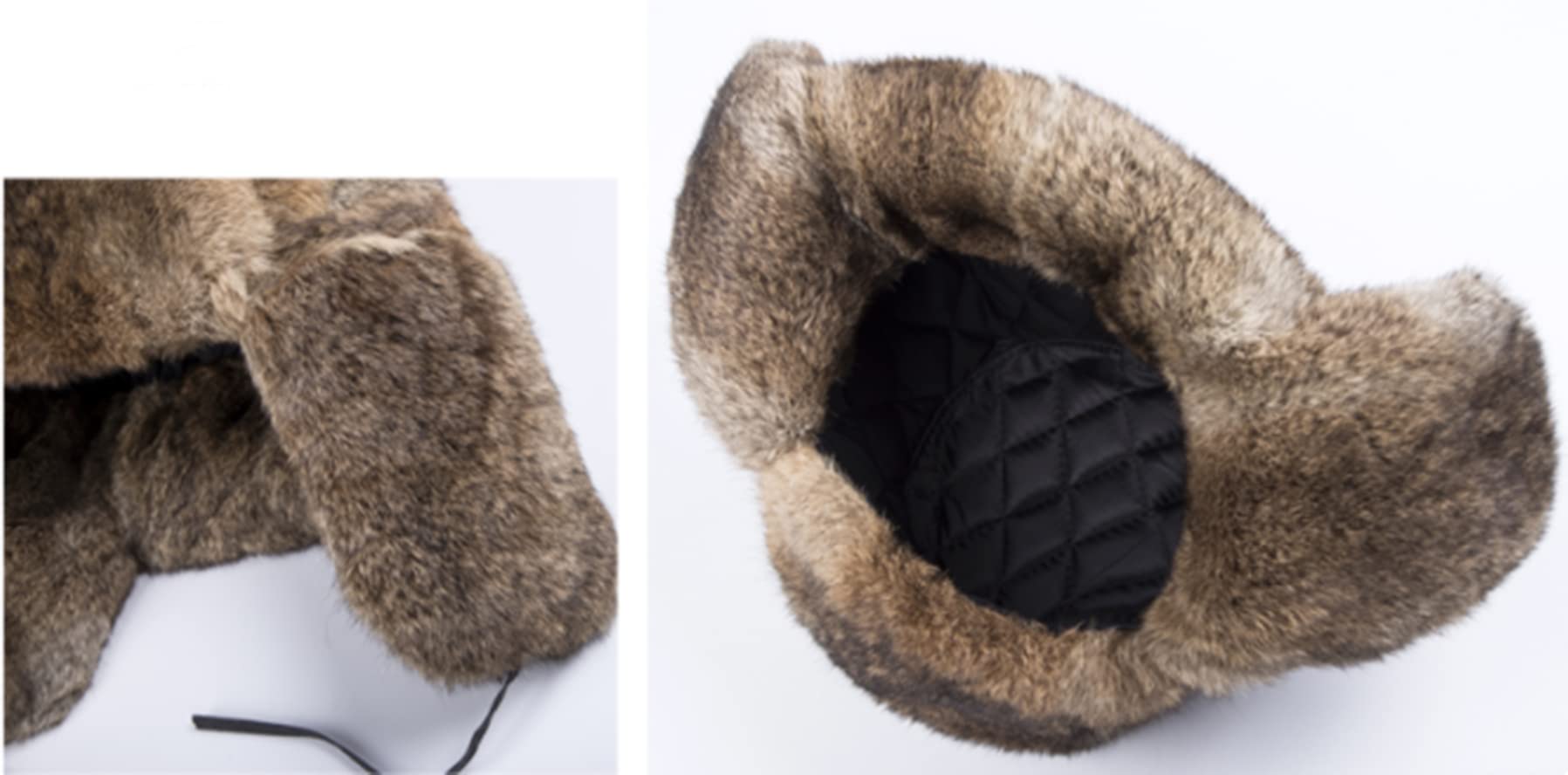 Fliegermütze aus Kunstfell Pelzmütze Winddicht Wintermütze Earflap Trapper Mütze Winter Warm Trappermütze Fellmütze Russenmütze Russische Skimütze für Herren Skating Outdoor