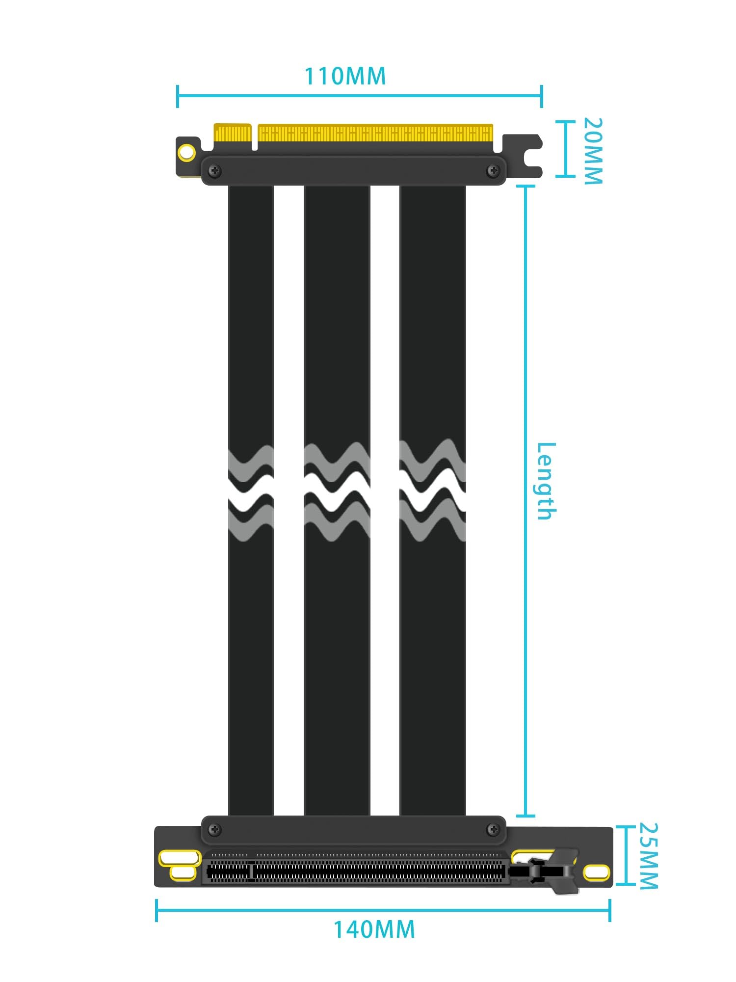 512210 GLOTRENDS 200mm PCIe 5.0 ライザーケーブル Amazon.com: GLOTRENDS PCIe 5.0 X16 GPU Riser Cable Length 200mm