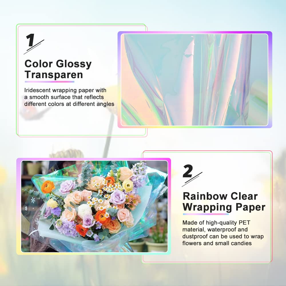 Rotolo Carta Cellophane Trasparente 80cmx30m - Per Confezioni Regali, Fiori, Artigianato - Foto 7