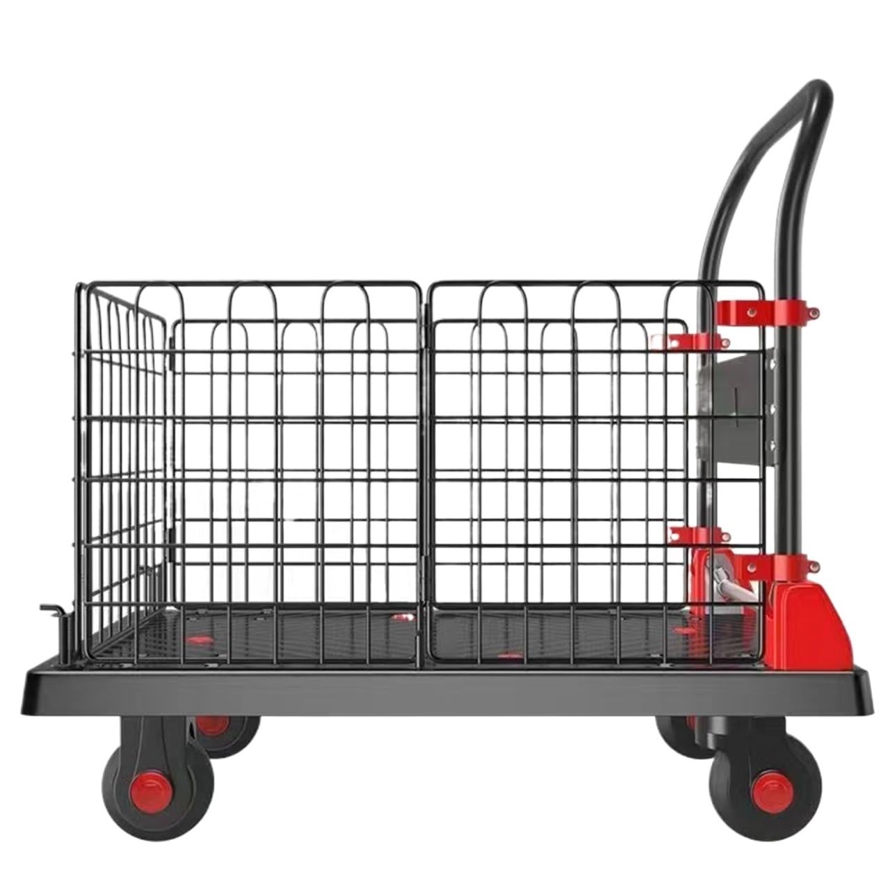 Garage Heavy Duty Trolley Platform Truck Cart With Cage Folding Heavy Duty Hand Moving Platform Hand Truck