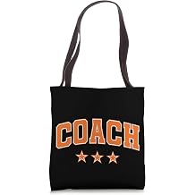 Coach All Orange Stars Classic Retro Text Tote Bag