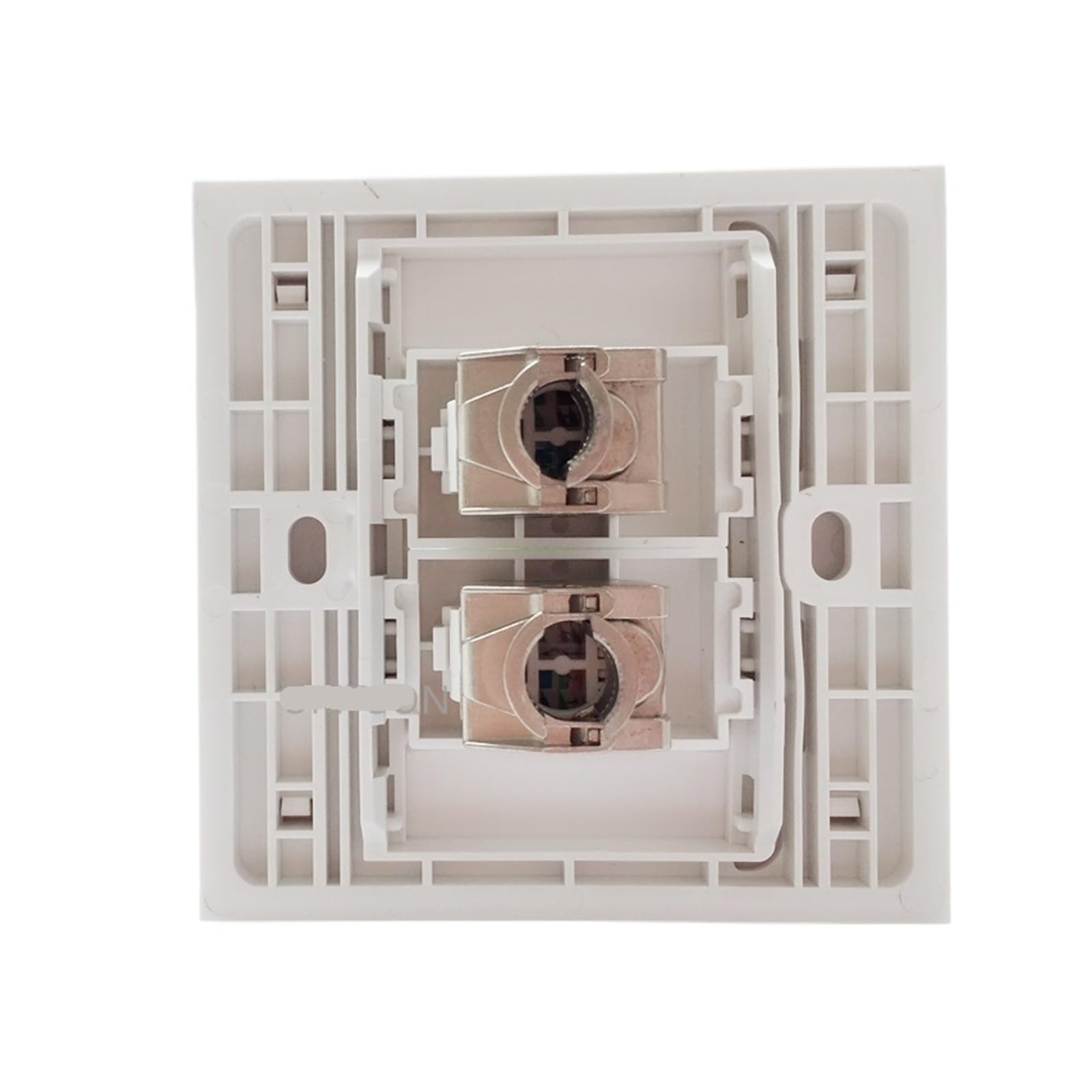 2 enchufes de pared Ethernet blindados CAT6A RJ45 de doble puerto CAT.6A LAN, 86 x 86 mm