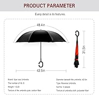 Vista 173 de SIEPASA Paraguas invertido invertido de 49/56 pulgadas, doble toldo extra grande, ventilado, resistente al viento, impermeable, paraguas de golf
