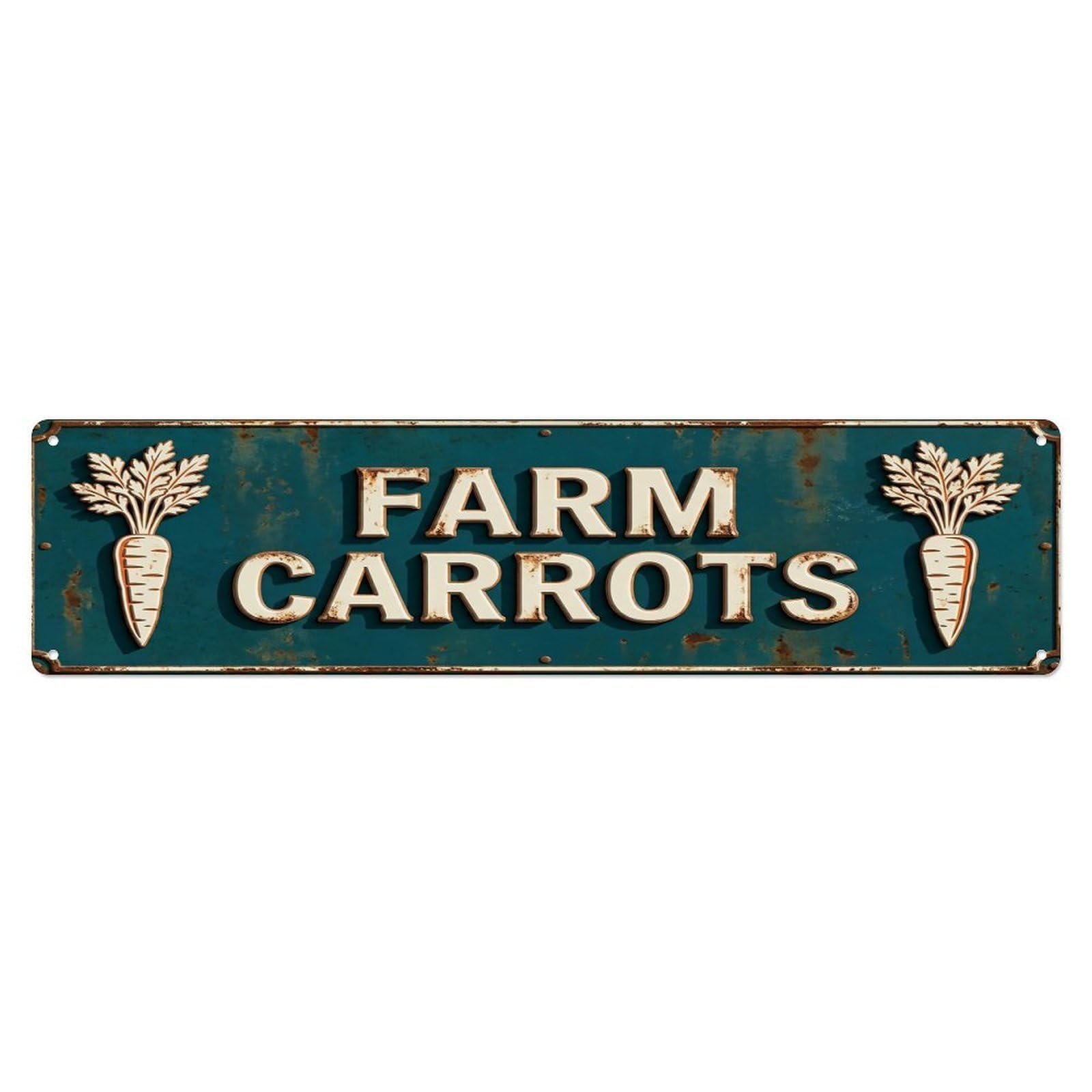FARM CARROTS Vintage Root Rustic Farmhouse Metal Tin Sign
