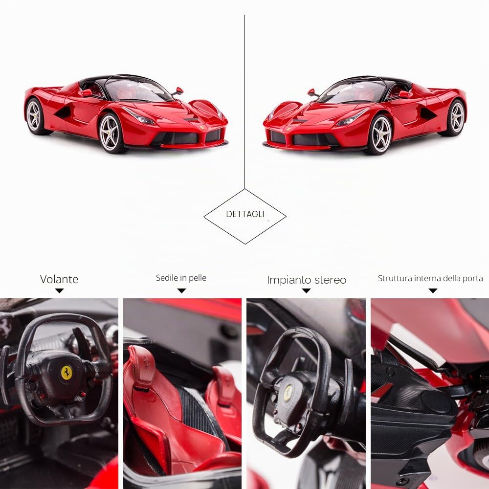 RASTAR Telecomando Ferrari Car 1:14 Rosso Ferrari Macchina Giocattolo La Ferrari Telecomando Auto
