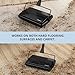 Casabella Electrostatic Floor and Carpet Sweeper | Non-Electric Vacuum Broom and Hand Push Floor Sweeper with Dual Rotating Brush Rolls System & Dust Pans | Ideal Home Cleaning Essentials | Black