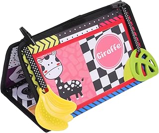 Totority 1 Conjunto De Livro De Pano Com Espelho Distorcido Livro De Pano Para Bebê Brinquedos Educativos Iniciais Livro De Dentição Livro De Dentição Para Crianças Livro De Pano